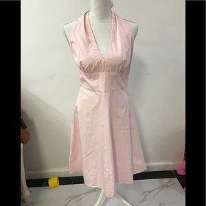 Pink halter dress